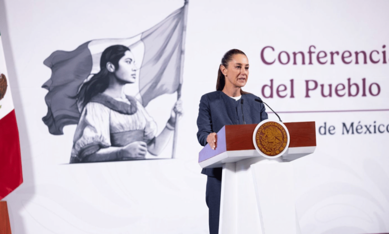 Presidenta Claudia Sheinbaum, en conferencia mañanera