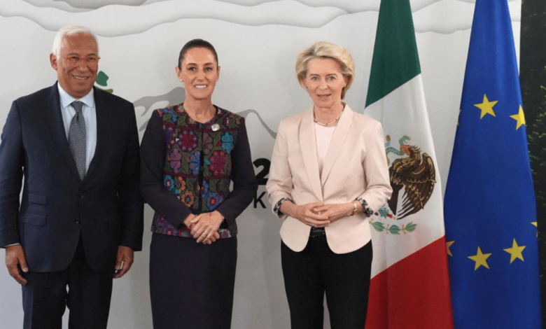 Claudia Sheinbaum en el G7,Union Europea en el G7,Tratado comercial México Europa,Dialogo Union Europea México