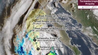 Tormenta tropical Priscilla pierde fuerza frente a Baja California Sur (Foto de internet)