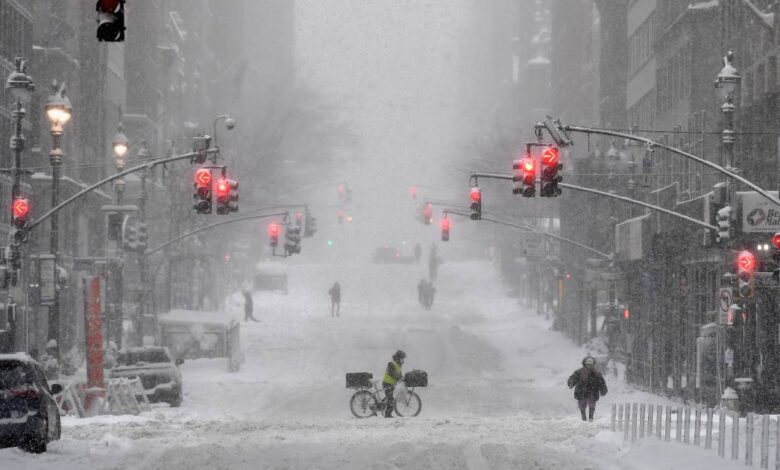 Toque de queda y emergencia climática en Nueva York por intensa nevada. Imagen: Redes sociales.