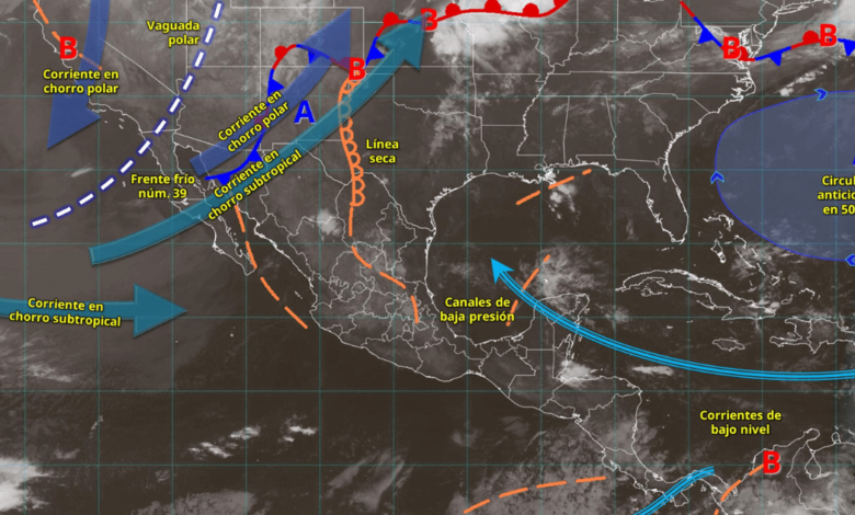 Alerta meteorológica Lluvias fuertes en Chiapas, Campeche y Quintana Roo