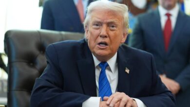 Donald Trump dice que ya es demasiado tarde para dialogar con Irán. Imagen: Los Angeles Times.