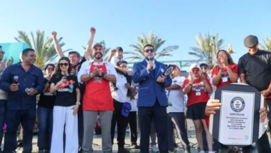 Los Cabos hace historia con el sashimi más largo del mundo (Fotos Ayuntamiento de Los Cabos y Redes Sociales)