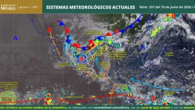 pronóstico de lluvias para hoy 15 de junio de 2026