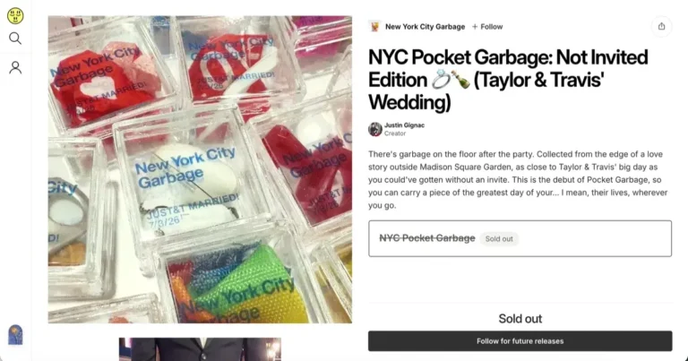 basura de la boda de taylor swift se vuelve objeto de colección y se agota en internet