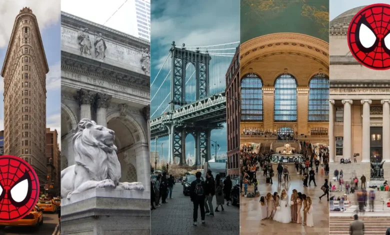 De las viñetas a la realidad seis lugares icónicos de Spider-Man que puedes visitar (Fotos por Architectural Digest, Wikipedia, Pixabay, La5thconbleeckerst y Universidades Privadas)