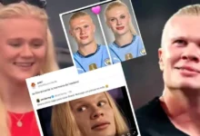 hermana de haaland se vuelve viral en el mundial 2026 por su increíble parecido con el goleador noruego (1)