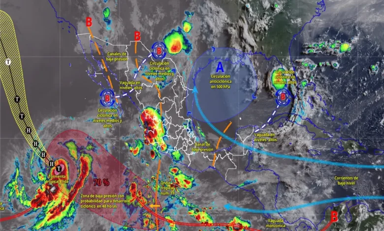 lluvias intensas afectarán el noroeste de méxico prevén chubascos en gran parte del país