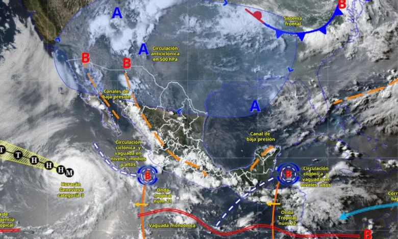 lluvias muy fuertes afectarán a nueve estados de méxico
