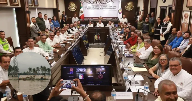 Mapeo de emergencia Autoridades detectan 27 zonas de alto peligro por inundaciones en Baja California Sur (Fotos Gobierno de BCS y Canva)