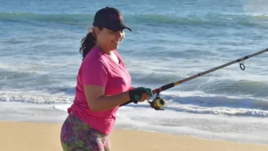 más de 200 mujeres participan en el torneo de pesca de orilla “marea violeta”