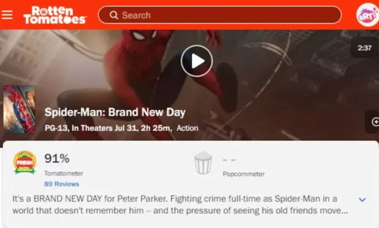 ‘spider man un nuevo día’ conquista a la crítica y arranca con 91 en rotten tomatoes
