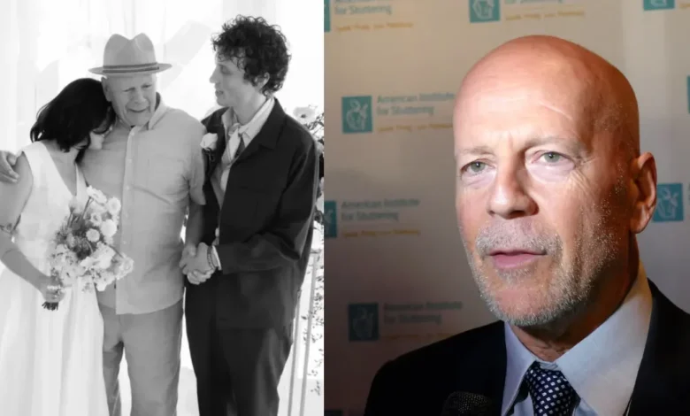 bruce willis acompaña a su hija tallulah en su boda