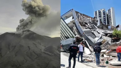 Volcán Puracé emite ceniza tras terremoto en Colombia (Fotos de internet)