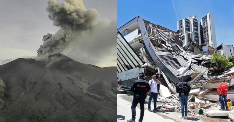 Volcán Puracé emite ceniza tras terremoto en Colombia (Fotos de internet)