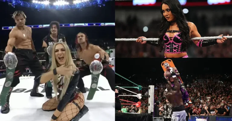 Rey Mysterio masacrado y nuevos campeones la locura de Triplemanía 34 en Las Vegas (Fotos Getty Images, Fox News, Redes Sociales)