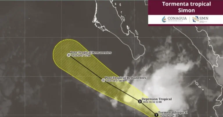 tormenta tropical simon se aleja de bcs prevén que no cause afectaciones